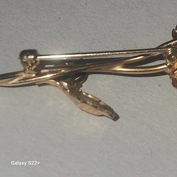 Vintage Signed AZ 1/20 12 Kt GF Rose Bouquet Pin Brooch - Picture 8 of 9